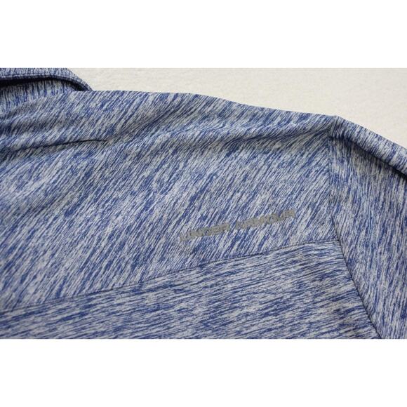 Under Armour Golf Polo HeatGear Loose Marled Blue Athletic Golf Shirt Mens XL - Picture 9 of 9